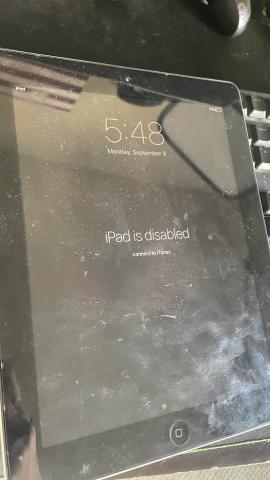 iPad disabled screen