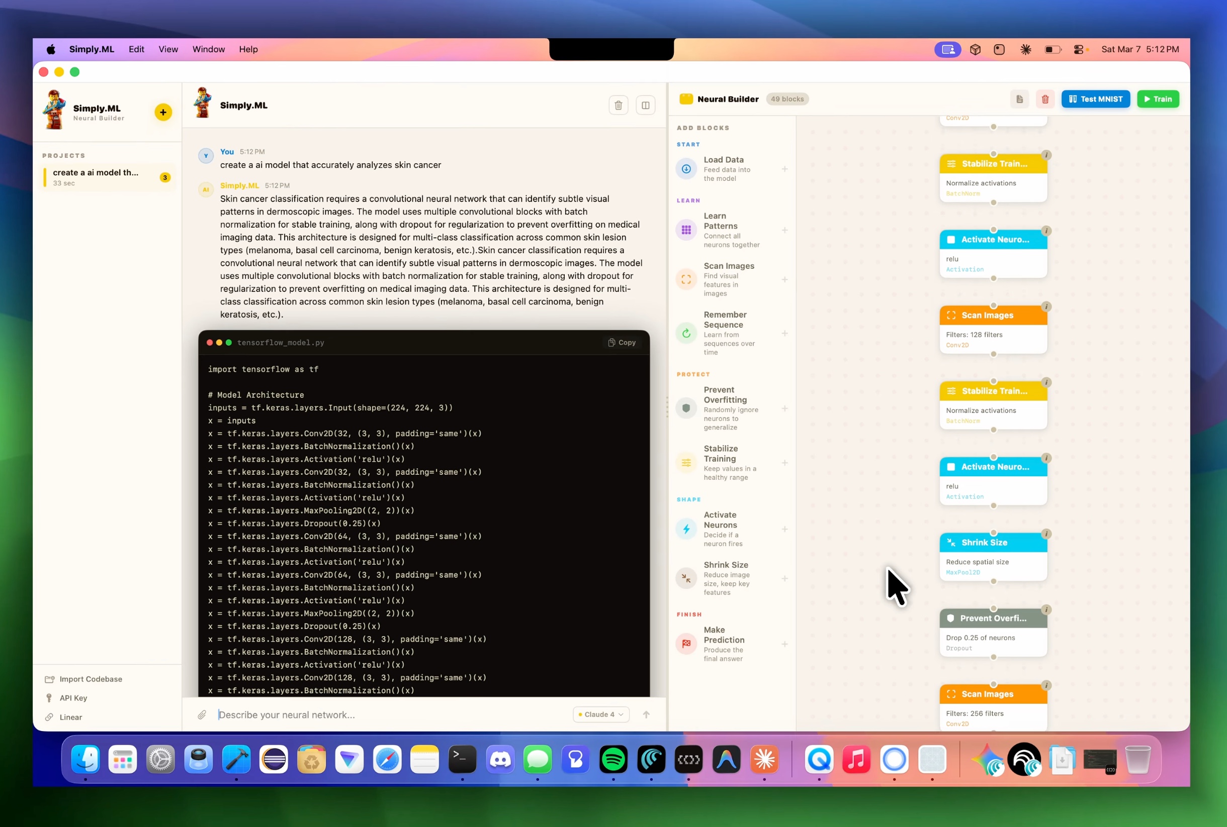 Simply.ML neural network builder